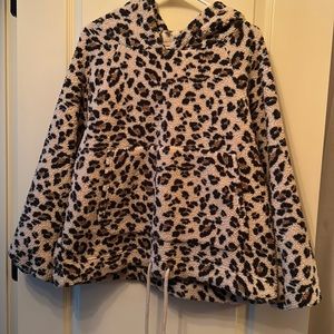 Cheetah Print Teddy Hoodie